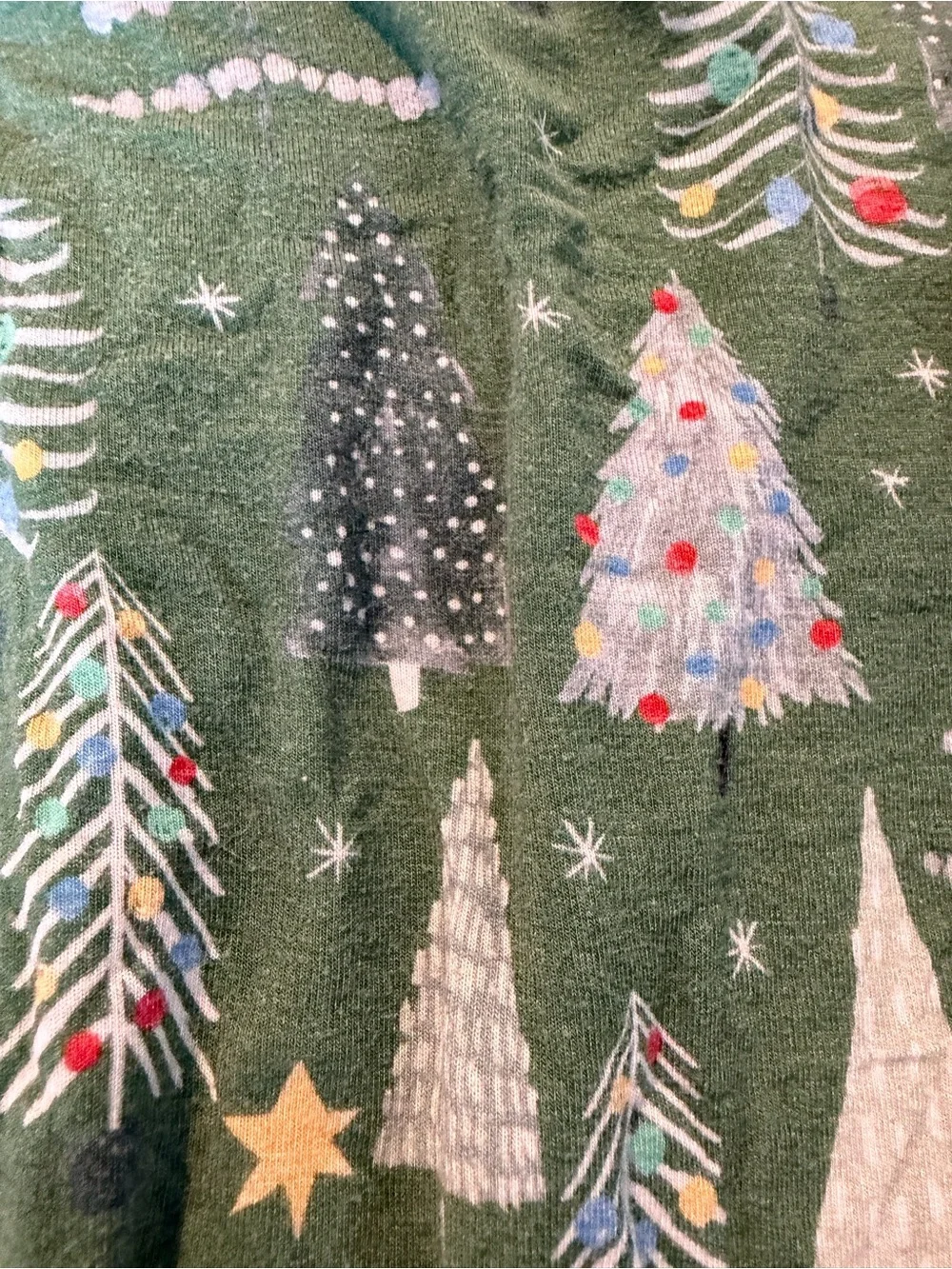 Little sleepies twinkling Green Christmas Tree Pajamas 2t